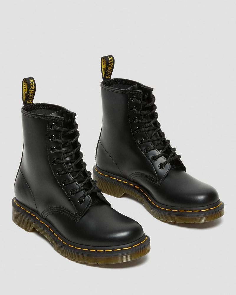 Dr Martens 1460 Smooth Læder Snørestøvler Dame Sort | DK 208DFM